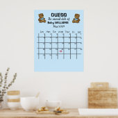 Poster Calendrier de devinette de date d'accouchement ave (Cuisine)