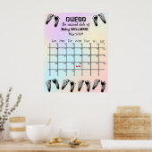 Poster Calendrier de devinette de date d'accouchement ave (Cuisine)
