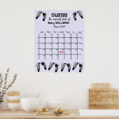 Poster Calendrier de devinette de date d'accouchement ave (Cuisine)