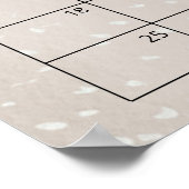 Poster Calendrier de devinette de date d'accouchement Bab (Coin)