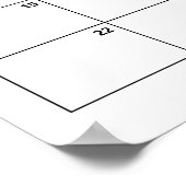 Poster Calendrier de devinette de date d'accouchement Bab (Coin)