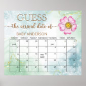 Poster Calendrier de devinette de date d'accouchement de (Devant)