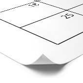 Poster Calendrier de devinette de date d'accouchement de (Coin)