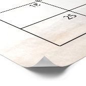 Poster Calendrier de devinette de date d'accouchement Eve (Coin)