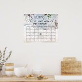 Poster Calendrier de devinette de date d'accouchement Eve (Cuisine)