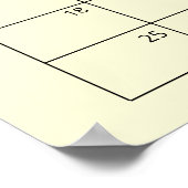 Poster Calendrier de devinette de date d'accouchement Lit (Coin)