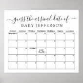 Poster Calendrier de devinette de date d'accouchement min (Devant)