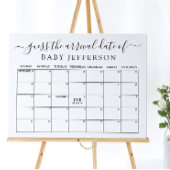 Poster Calendrier de devinette de date d'accouchement min