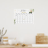 Poster Calendrier de devinette de date d'accouchement pou (Cuisine)