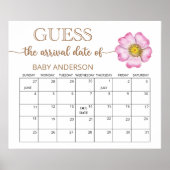 Poster Calendrier de devinette de date d'accouchement pou (Devant)