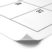 Poster Calendrier de devinette de date d'accouchement pou (Coin)