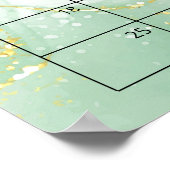 Poster Calendrier de devinette de date d'accouchement pou (Coin)