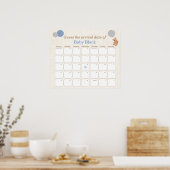 Poster Calendrier de devinette de date d'accouchement pou (Cuisine)