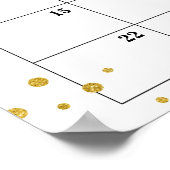 Poster Calendrier de devinette de date d'accouchement pou (Coin)