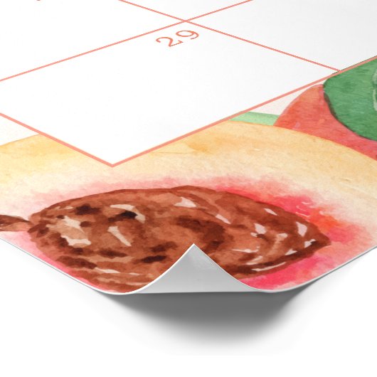 Poster Calendrier de devinette de date de naissance de pe (Coin)