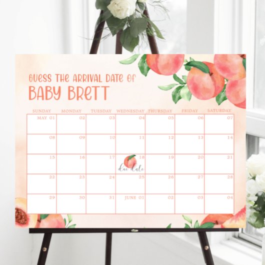 Poster Calendrier de devinette de date de naissance Sweet