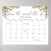 Poster Calendrier de devinette de date d'échéance de verd (Devant)