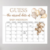 Poster Calendrier de devinette de date d'échéance pour bé (Devant)