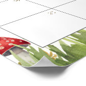 Poster Calendrier de devinette de date prévue Champignon (Coin)