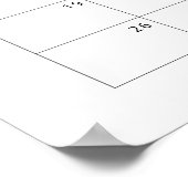 Poster Calendrier de devinette de date prévue Evergreen (Coin)