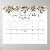 Poster Calendrier de devinette de date prévue Evergreen (Devant)