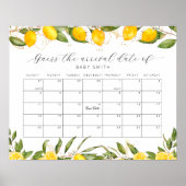 Poster Calendrier de devinette de date prévue pour Baby S (Devant)