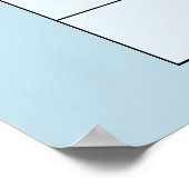 Poster Calendrier de devinette de la date prévue Bleu Jeu (Coin)