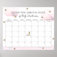 Calendrier de devinette de la date prévue Pink Clo