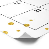 Poster Calendrier de devinette de la date prévue pour la  (Coin)