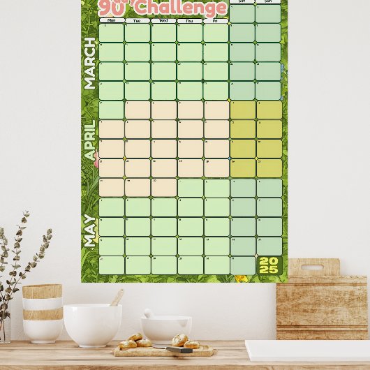 Poster Calendrier de fixation d'objectifs de printemps 20 (Cuisine)