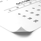 Poster Calendrier de golf 2026 en gras  (Coin)