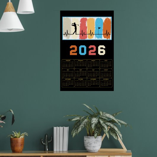 Poster Calendrier de golf gras 2026  (Salon 1)