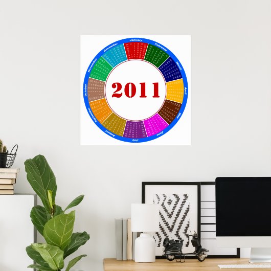 Poster Calendrier de la circulaire 2011 (Bureau à domicile)