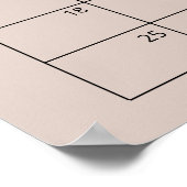 Poster Calendrier de la date d'échéance de Little Elephan (Coin)