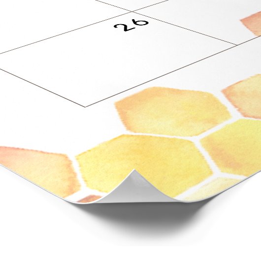 Poster Calendrier de la date prévue pour bébé Abeille Dev (Coin)