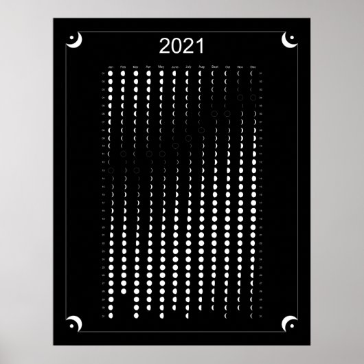 Poster Calendrier de la Lune Noire 2021 (Devant)