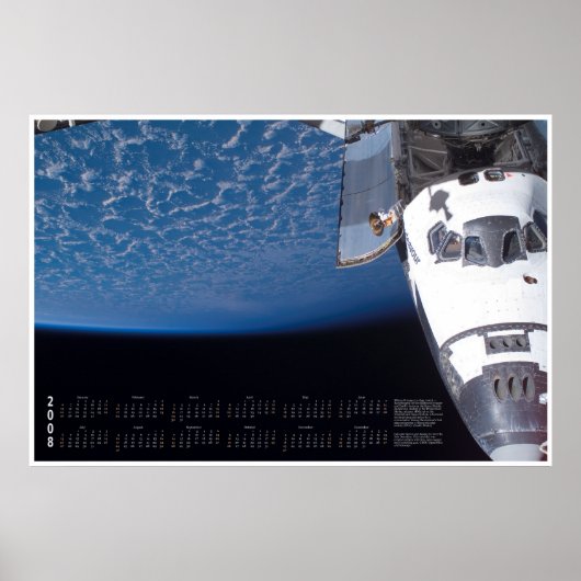 Poster Calendrier de la navette spatiale 2008 (Devant)