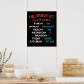 Poster Calendrier de la retraite Bureau Humor Coworker (Cuisine)