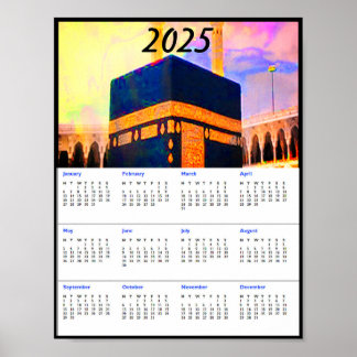Poster Calendrier de la Sainte Kaaba 2025