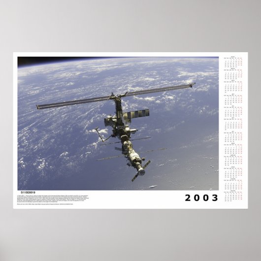 Poster Calendrier de la Station spatiale internationale p (Devant)