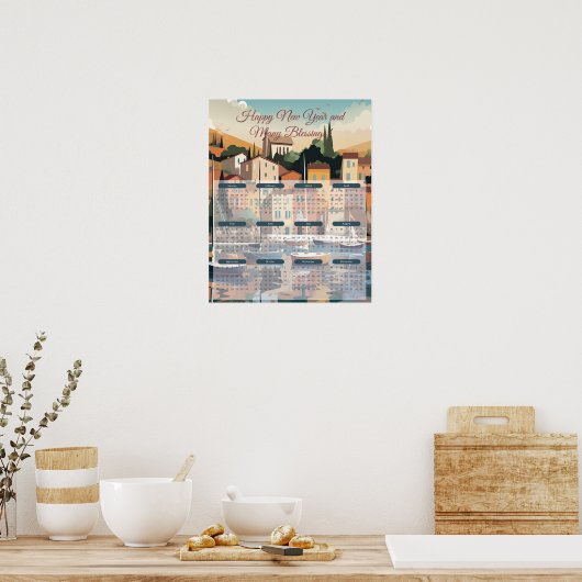 Poster Calendrier de la ville côtière 2024 (Cuisine)