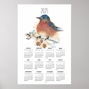 Poster Calendrier de l'affiche annuelle 2025 Bluebird Wat