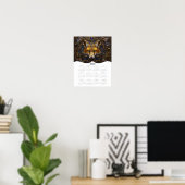 Poster Calendrier de l'année complète 2026 Celtic Fox Ima (Bureau à domicile)