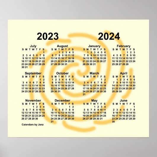 Poster Calendrier de l'année scolaire 2023-2024 Jours ens (Devant)