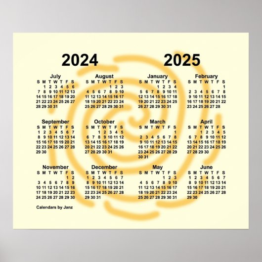 Poster Calendrier de l'année scolaire 2024-2025 Journées  (Devant)