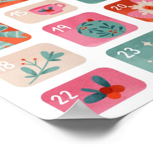 Poster Calendrier de l'Avent (Coin)