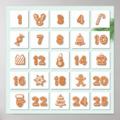 Poster Calendrier de l'Avent de Noël (Devant)