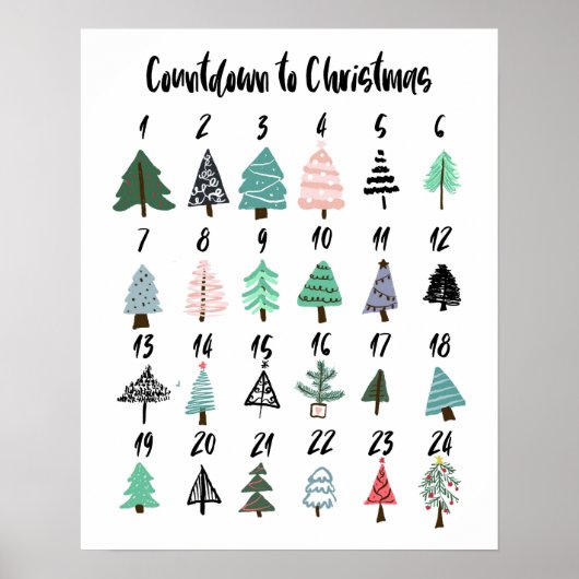 Poster Calendrier de l'Avent pour le compte à rebours de (Devant)
