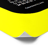 Poster Calendrier de l'école de néon jaune 2024-2025 par (Coin)