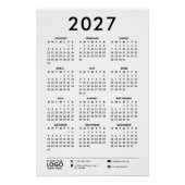 Poster Calendrier de logos d'entreprise Basic Modern 2027 (Devant)